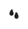 Sohi Women's The Medium Cristal Teardrop Stud Earrings In Black