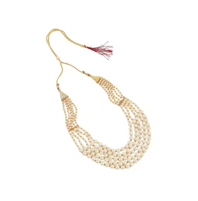 Sohi Women's The Mehmooni Multi-layer Necklace In White