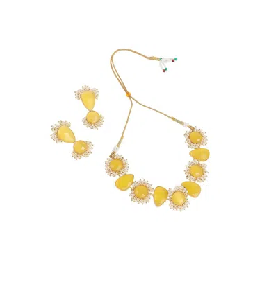 Sohi Women's The Mehreen Jewellery Set In Yellow