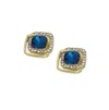 Sohi Women's The Midnight Loop Stud Earrings In Blue