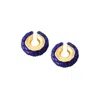 Sohi Women's The Mirror Cuff Earrings In Blue