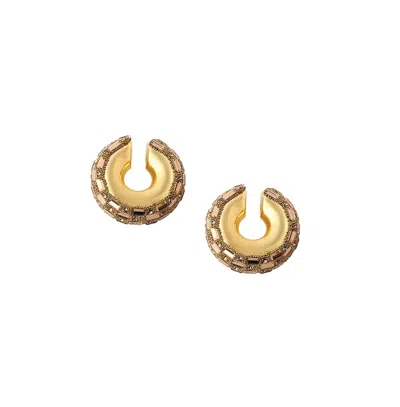 Sohi Women's The Mirror Cuff Earrings In Gold