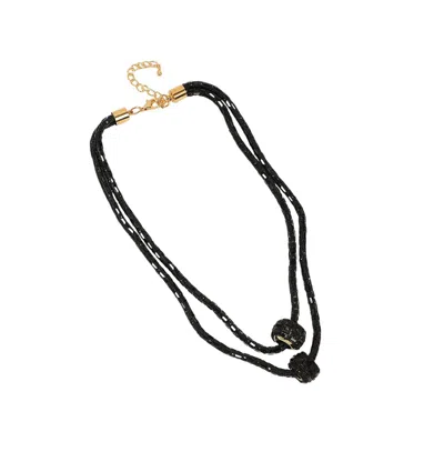 Sohi Women's The Mirror Multi-layer Necklace In Black