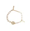 Sohi Women's The Monnaie Chainlink Bracelet In Gold