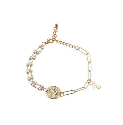 Sohi Women's The Monnaie Chainlink Bracelet In Gold