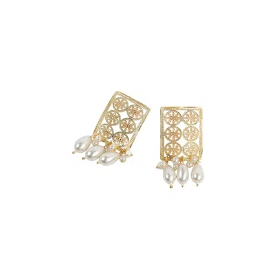 Sohi Women's The Nadira Drop Earrings In Gold