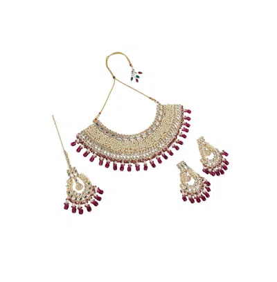 Sohi Women's The Naila Jewellery Set In Pink