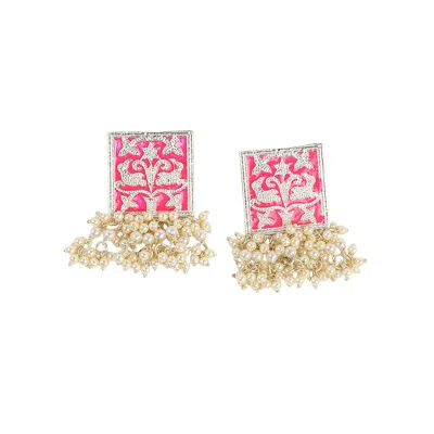 Sohi Women's The Niloufar Drop Earrings In Pink