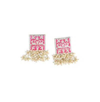 Sohi Women's The Niloufar Drop Earrings In Pink