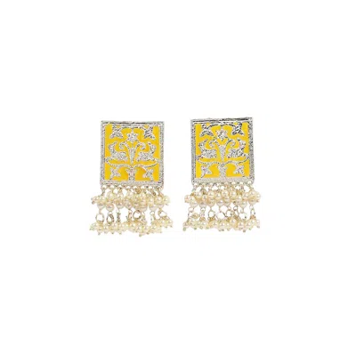 Sohi Women's The Niloufar Drop Earrings In Yellow