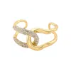 Sohi Women's The Opposta Cuff Bracelet In Gold