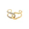 Sohi Women's The Opposta Cuff Bracelet In Gold