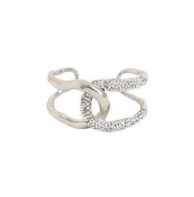Sohi Women's The Opposta Cuff Bracelet In Silver