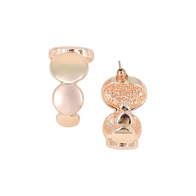 Sohi Women's The Orb Hoop Earrings - Rose Gold