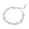 Sohi Women's The Pavement-link Chain Necklace - Chrome Silver In Silver