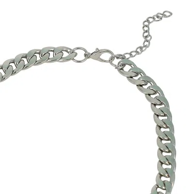 Sohi Women's The Petra-chain Collar Necklace - Chrome Silver