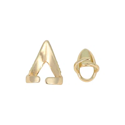 Sohi Women's The Piercer Nail Rings - California Gold (set Of 2)