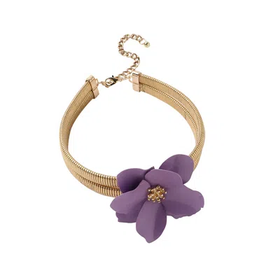Sohi Women's The Poppy Choker Necklace - Lavender In Purple