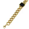 Sohi Women's The Quadblock-link Chain Bracelet - California Gold In Gold
