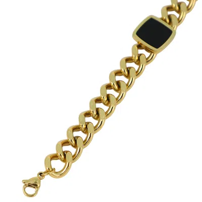Sohi Women's The Quadblock-link Chain Bracelet - California Gold
