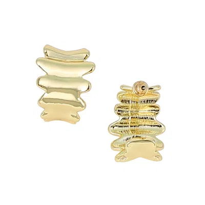Sohi Women's The Ripple Hoop Earrings - California Gold