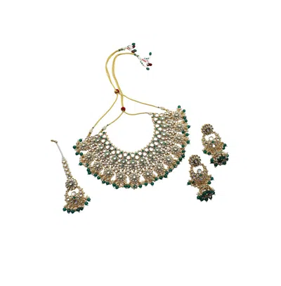 Sohi Women's The Ruhani Jewellery Set In Green