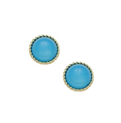 Sohi Women's The Santorini Stud Earrings In Blue