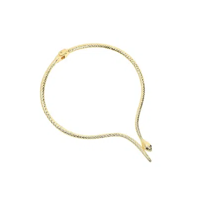 Sohi Women's The Serpent Torque Necklace In Gold