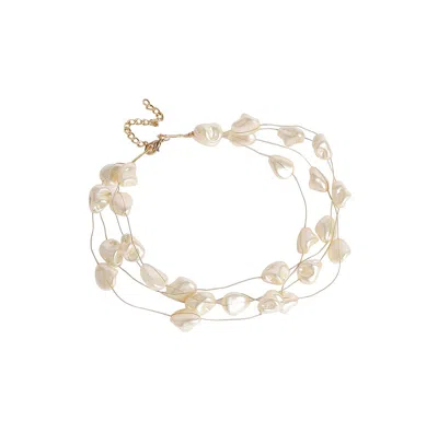 Sohi Women's The Small Riviera Collar Necklace In White