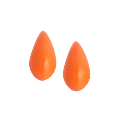 Sohi Women's The Small Teardrop Stud Earrings In Brown