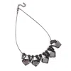 Sohi Women's The Stake-gem Collar Necklace - Space Grey In Gray
