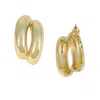 Sohi Women's The Strokes Hoop Earrings - California Gold In Brown