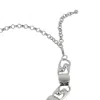 Sohi Women's The Swirlblock-link Chain Necklace - Metallic Silver In Silver