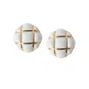 Sohi Women's The Tic-tac-toe Stud Earrings In Gold