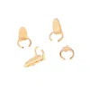 Sohi Women's The Wonder-woman Nail Rings - California Gold (set Of 4) In Brown