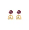 Sohi Women's The Zaria Drop Earrings In Purple