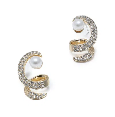 Sohi Women's Twisted Drop Earrings In Silver