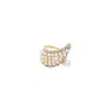 Sohi Womens White Pearl Cluster Cocktail Ring In Gold