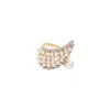 Sohi Womens White Pearl Cluster Cocktail Ring