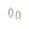 Sohi Women's Wrap Drop Earrings In Silver