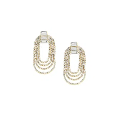 Sohi Women's Wrap Drop Earrings In Silver