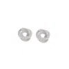 Sohi Women's Wrap Stud Earrings In Silver