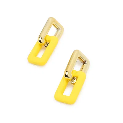 Sohi Women Yellow Drop Earrings