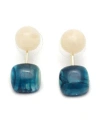 Sohi Womens Blue Stone Drop Earrings
