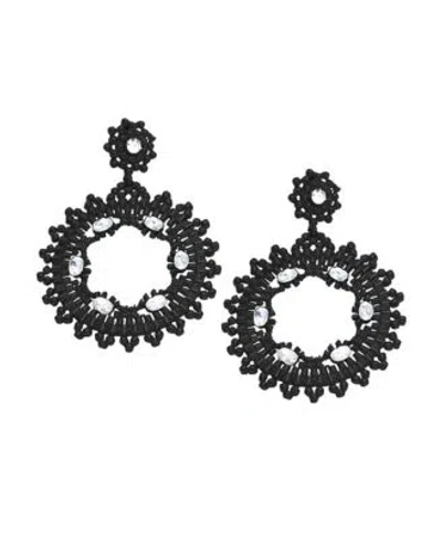 Sohi Womens Circular Drop Earrings