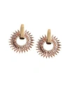 Sohi Womens Red Celestrial Drop Earrings