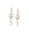 Sohi Womens Silver Dazzling Drop Earrings