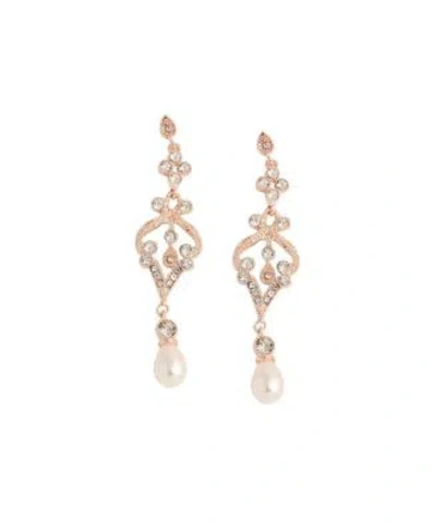 Sohi Womens Silver Dazzling Drop Earrings