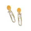 Sohi Yellow Contemporary Drop Earrings In Multi