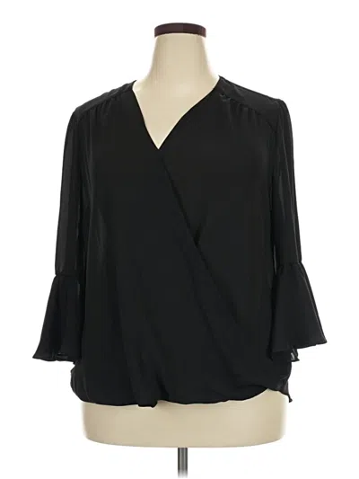 Pre-owned Soho 3/4 Sleeve Blouse In Black